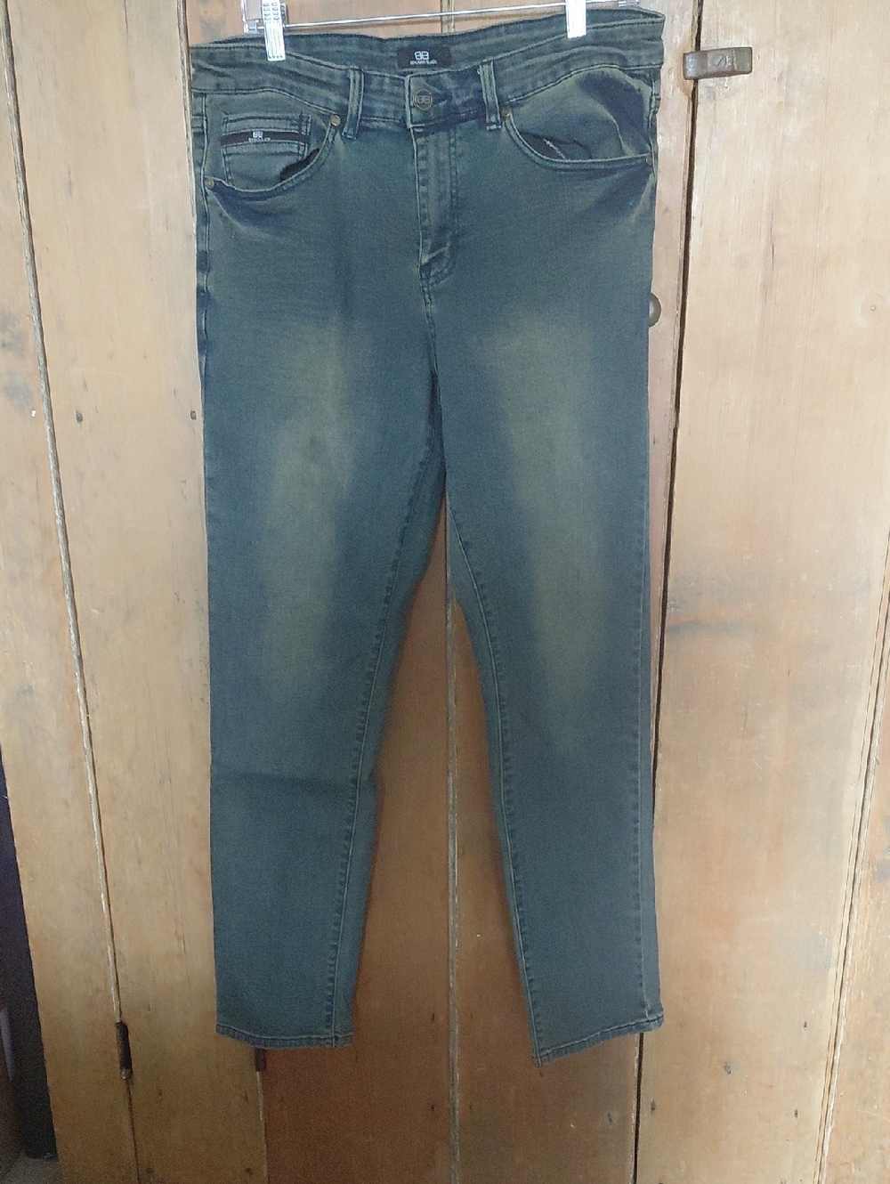 Distressed Benjamin Black Slim Fit Jeans 34×32